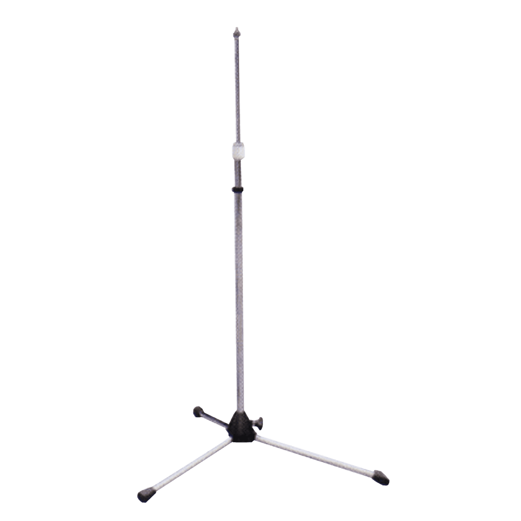 SOPORTE DE MIC. DE PISO TRIPODE CROMADO L(95-160CM) D(N1=14-20MM, N2=16-20MM) P(1.6KG) ALUM