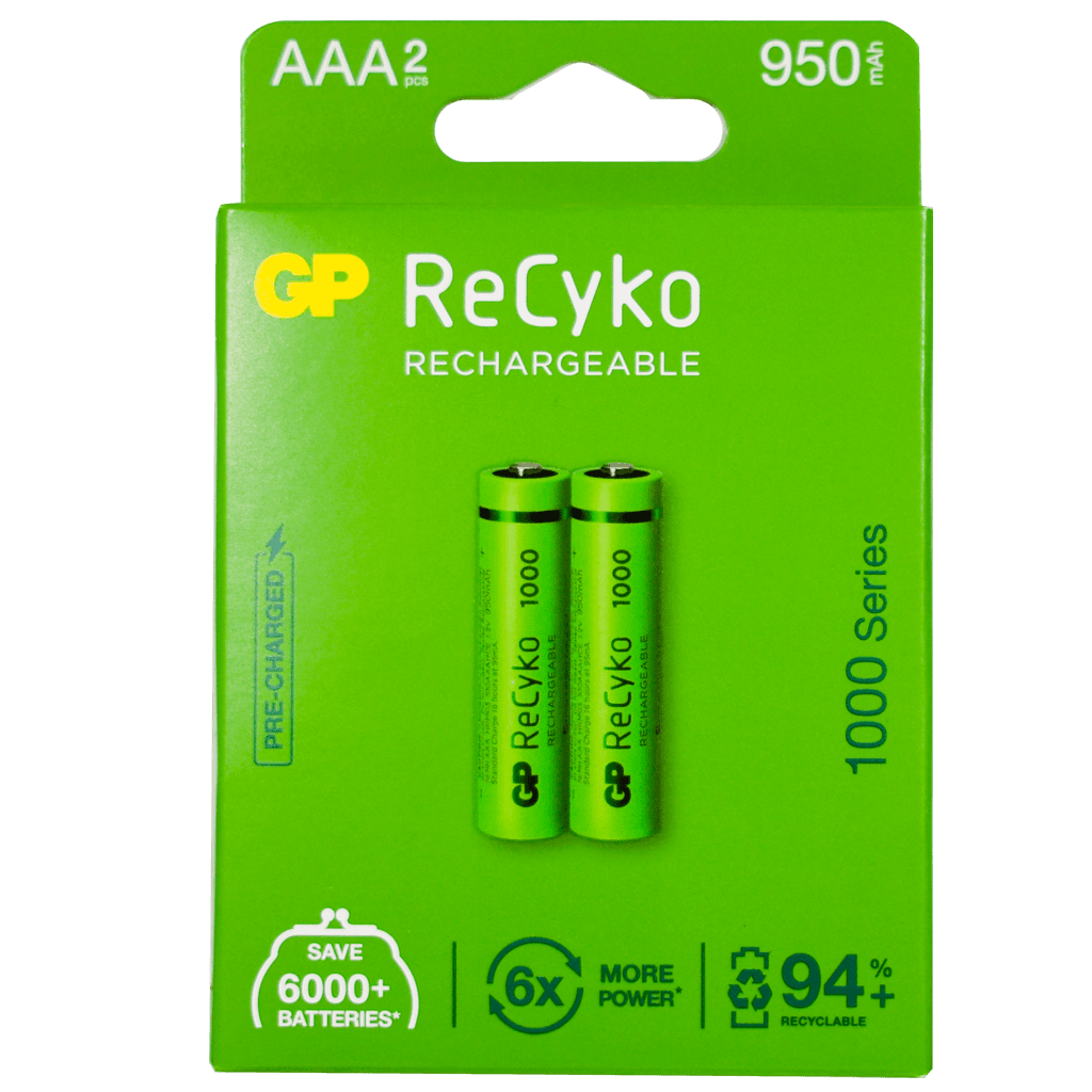 AAA, RECYKO 950MAH NIMH, BLISTER X 2PCS