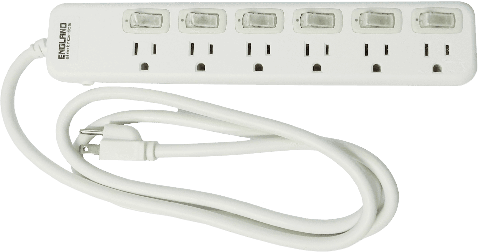 REGLETA 6 TOMAS, 15A, LONGITUD DE CABLE 1.5 MTS, COLOR BLANCO - Miniatura 2