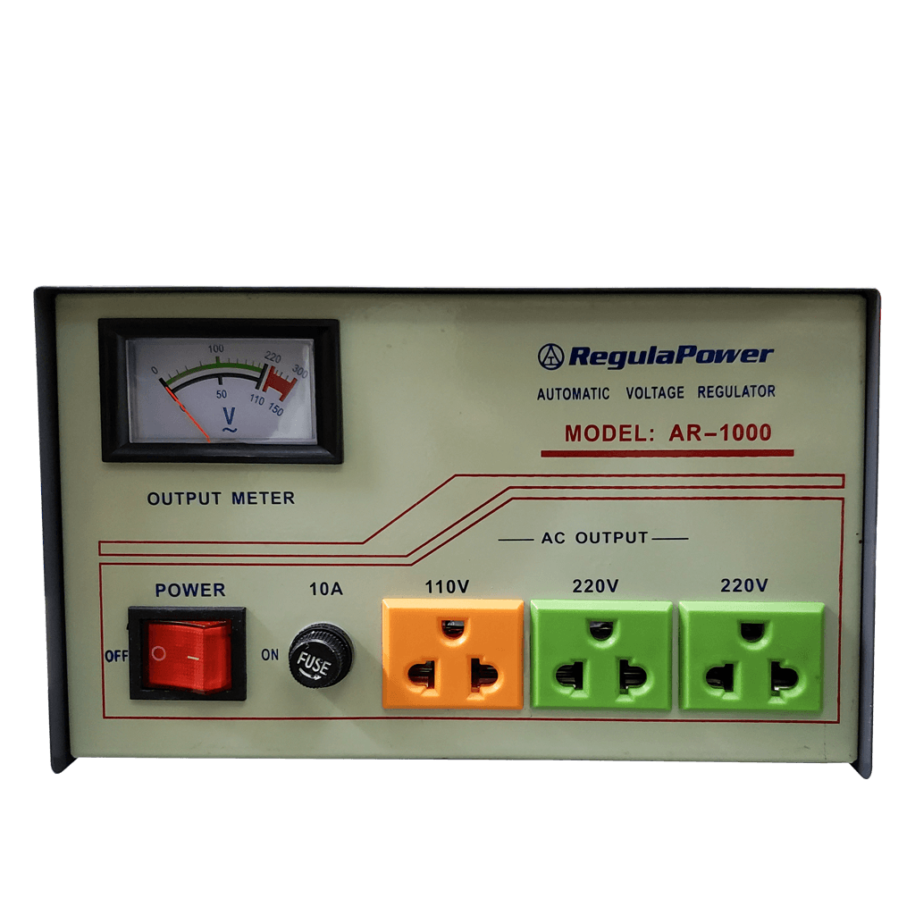 REGULADOR DE VOLTAJE, 1000 WATTS, 3 TOMAS POLARIZADAS, 110/220V - AC - Miniatura 2