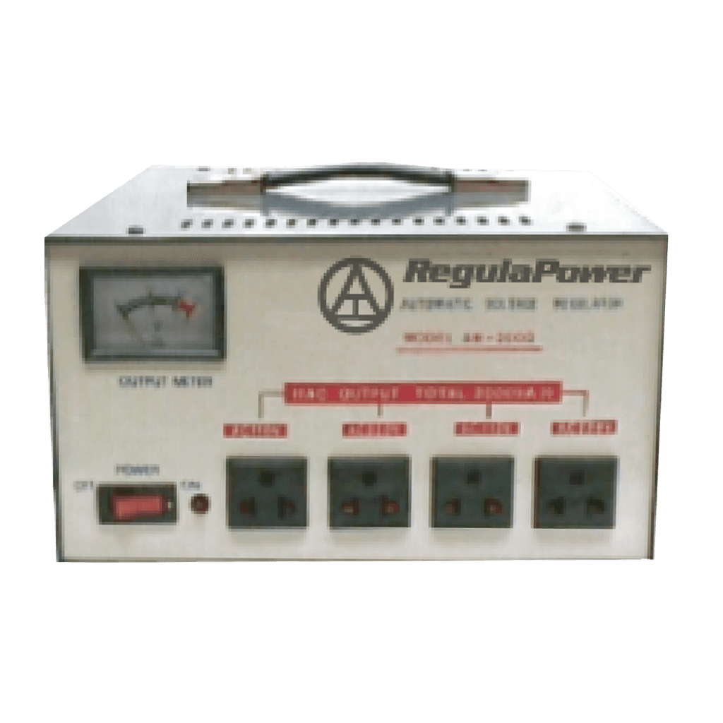 REGULADOR DE VOLTAJE, 2000 WATTS, 4 TOMAS POLARIZADAS, 110/220V - AC