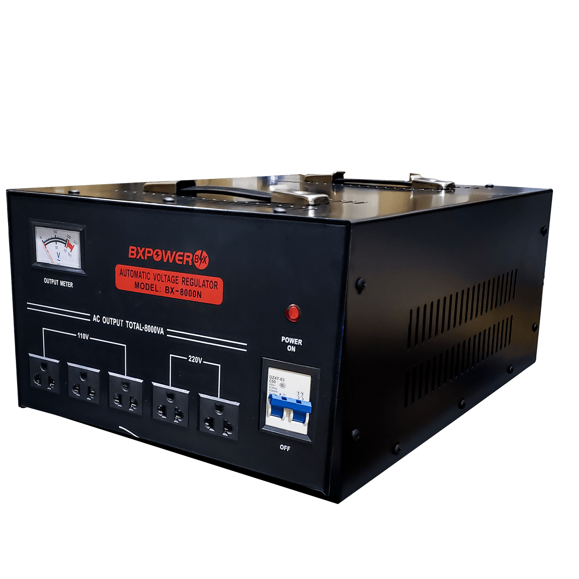 REGULADOR DE VOLTAJE, 8000 WATTS, 5 TOMAS POLARIZADAS, 110/220V - AC - Miniatura 2