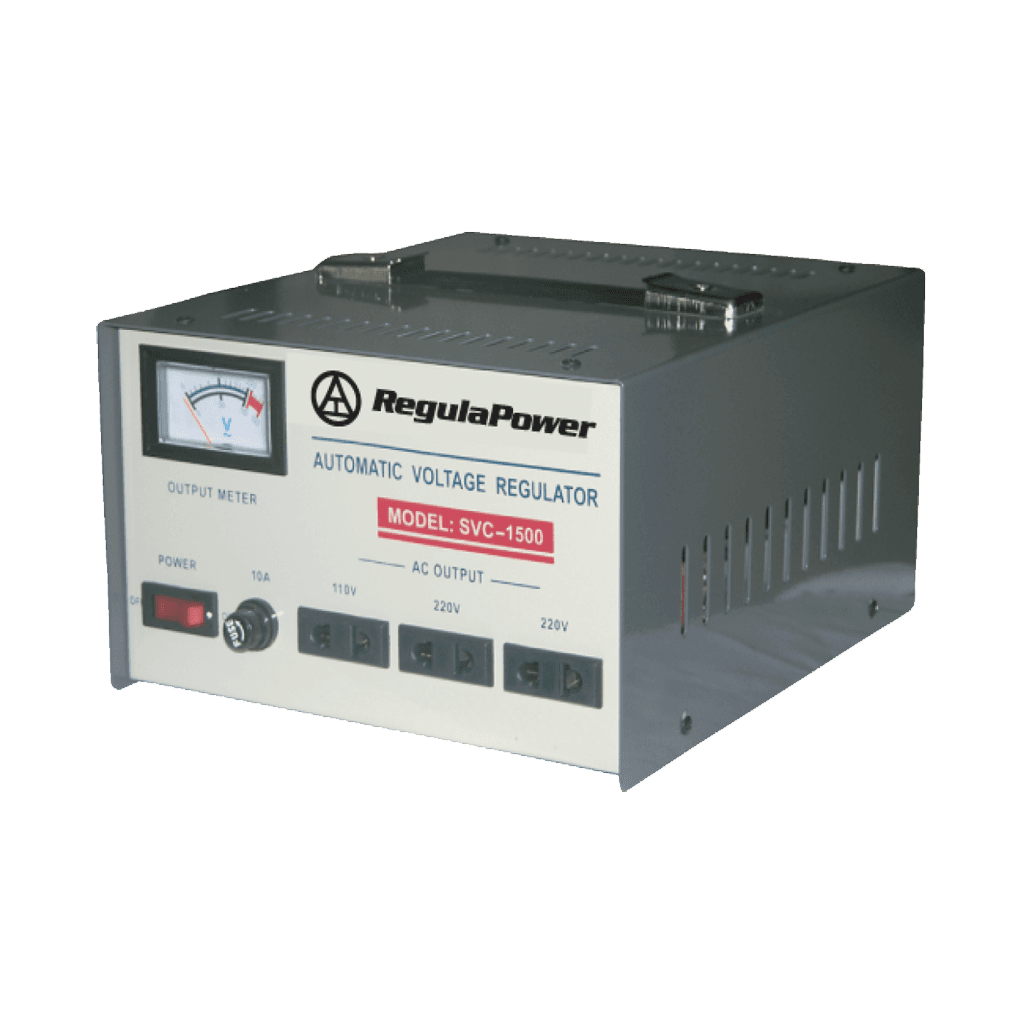 REGULADOR DE VOLTAJE, 1500 WATTS, 3 TOMAS POLARIZADAS, 110/220V