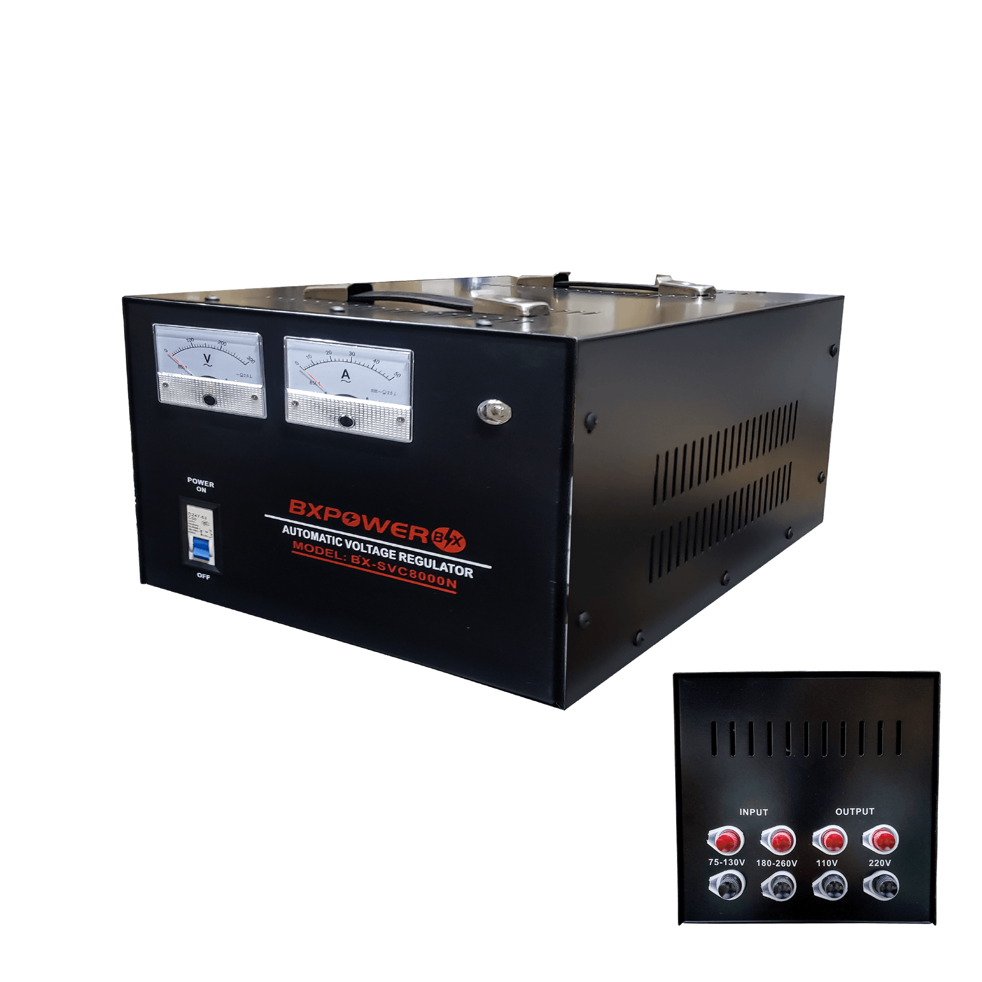 REGULADOR DE VOLTAJE, 8000 WATTS, BORNERAS POLARIZADAS, 110/220V