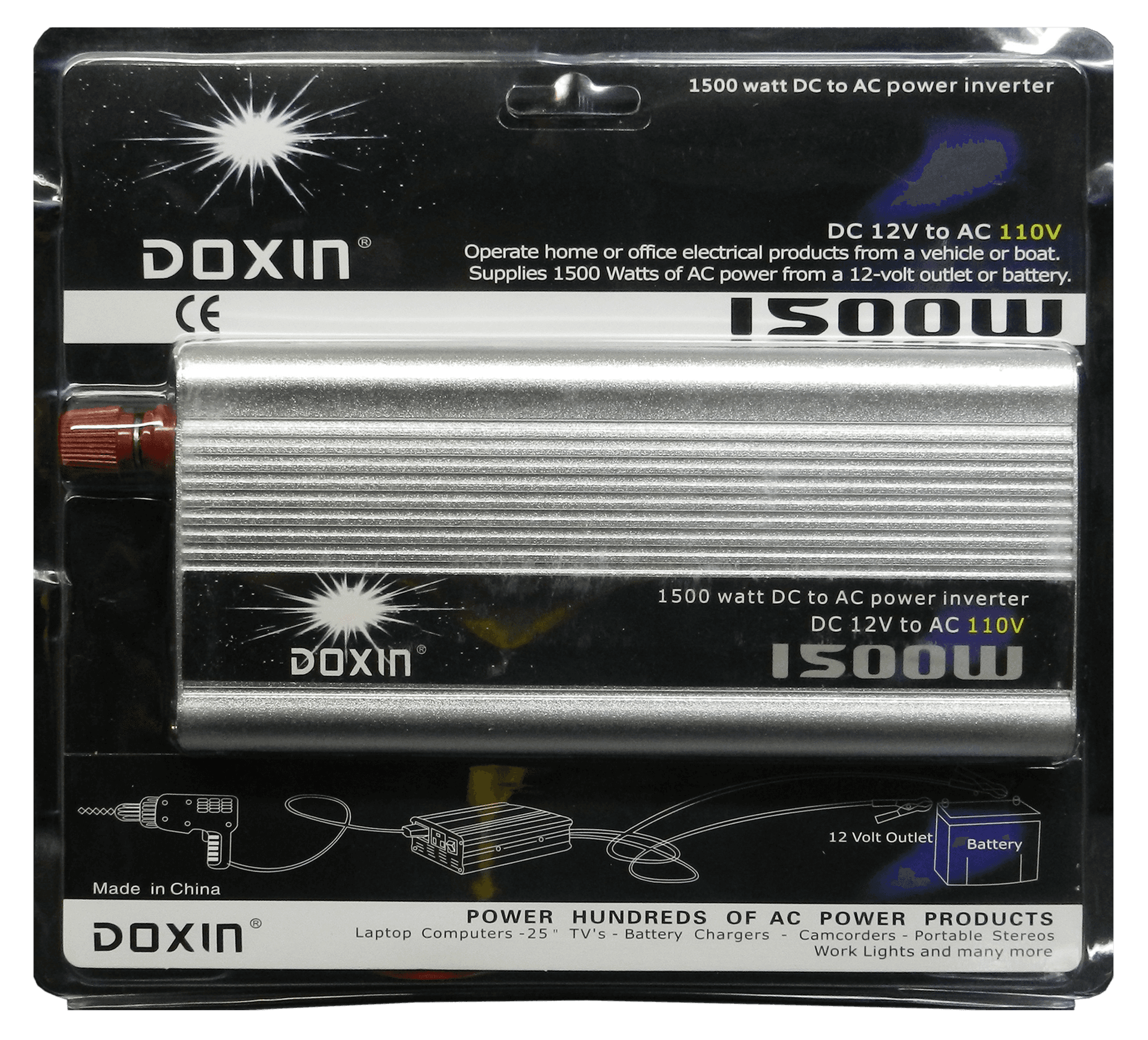 INVERSOR DE VOLTAJE PARA VEHICULO, 1500 WATTS, 110V - Miniatura 6