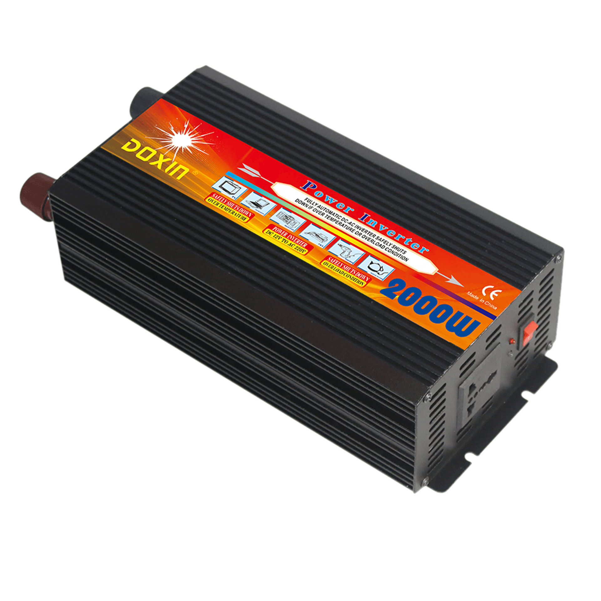 INVERSOR DE VOLTAJE ALTA CAPACIDAD PARA VEHICULO, 2000 WATTS, 110V - Miniatura 4