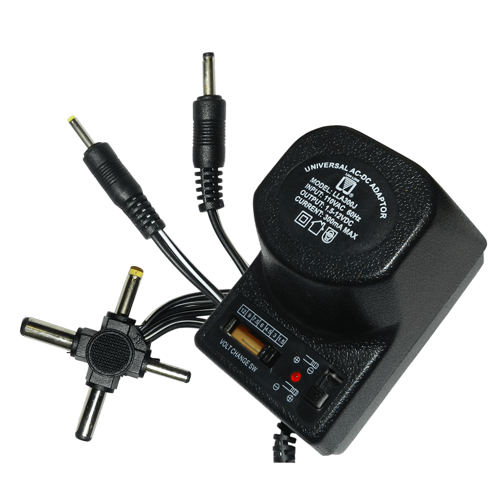 ADAPTADOR DE VOLTAJE UNIVERSAL AC/DC, 300MA, 12V
