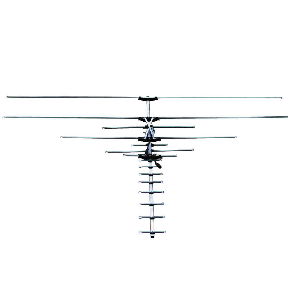 ANTENA PARA EXTERIOR, MULTICANAL VHF-UHF, ALCANCE 50-100KM, 15 ELEMENTOS
