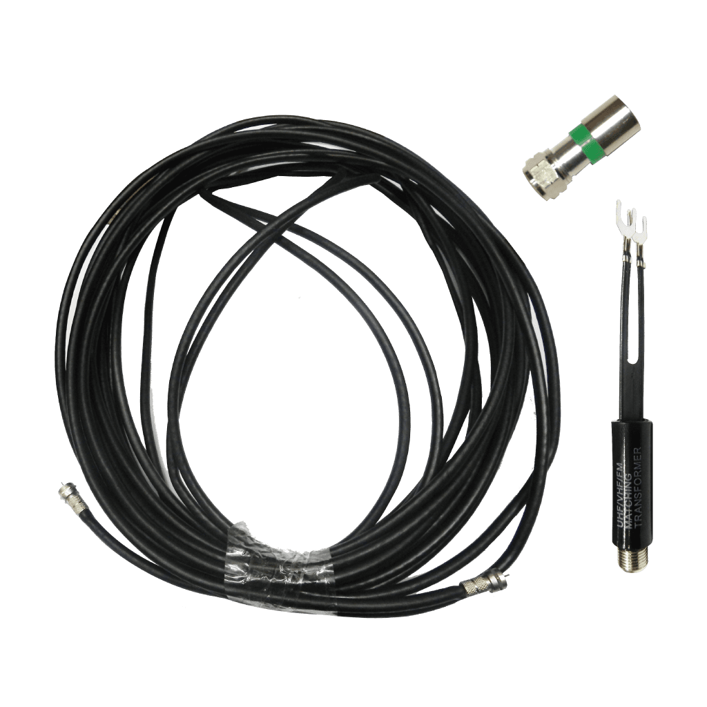 KIT DE ANTENAS, RG6 15MTS., 2 CONECTORES KY600, 1 TRANSFORMADOR M267