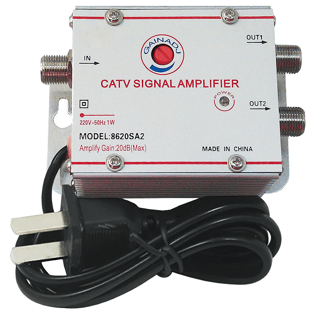 SPLITTER AMPLIFICADOR DE SEÑAL 2 VIAS, 20DB