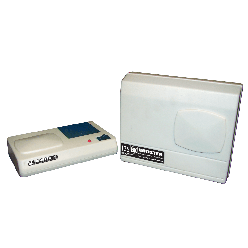 BOOSTER DE SEÑAL, VHF-UHF, SUPER RUIDO BAJO, 110V, 135DB, 75 OHM