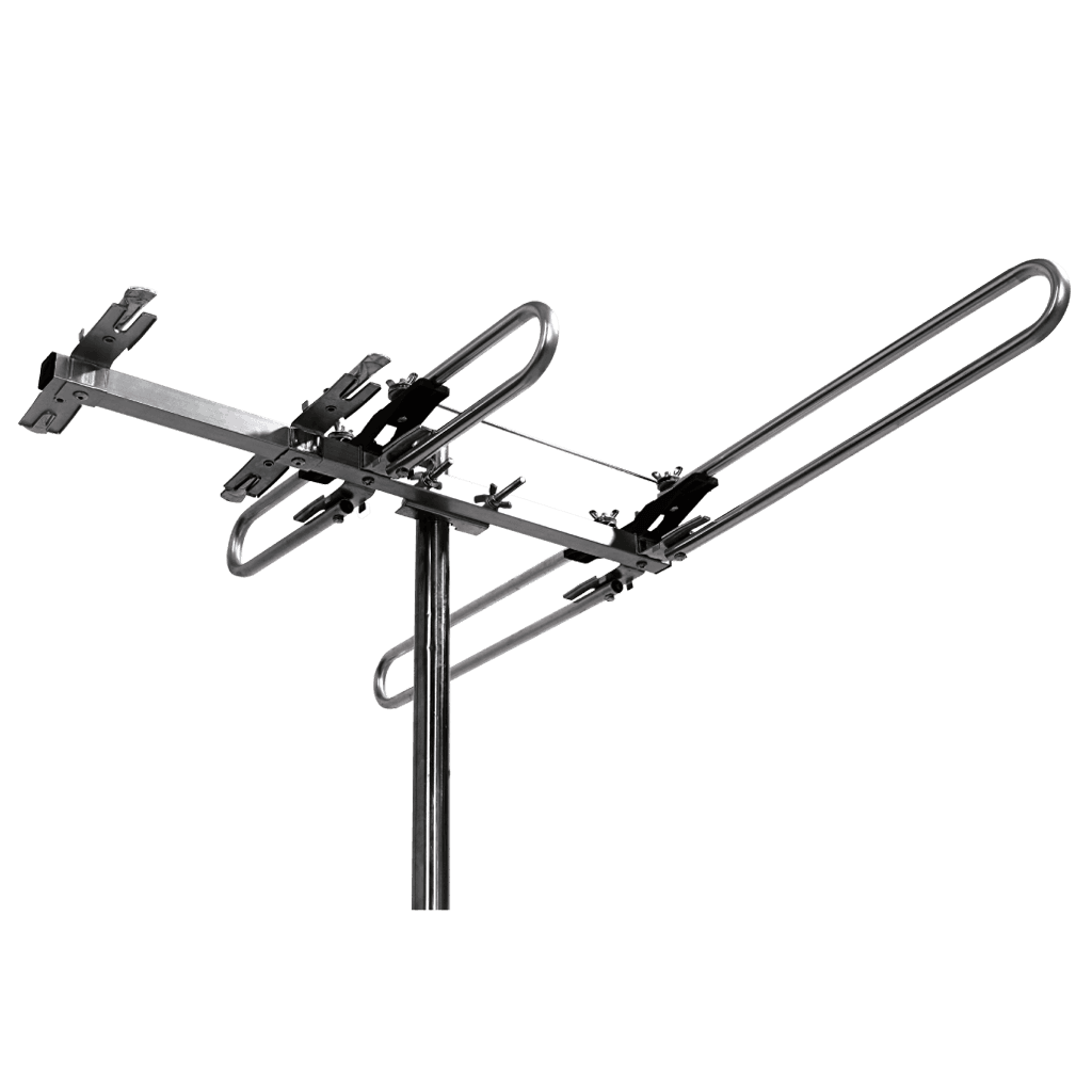 ANTENA PARA EXTERIOR, MULTICANAL VHF-UHF, ALCANCE 50-80KM, 4 ELEMENTOS