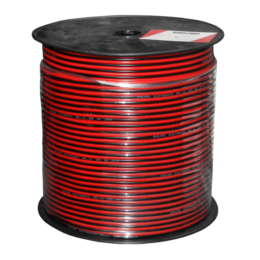 CABLE ROJO NEGRO PARA PARLANTE, CALIBRE 14, 305 MTS, CCAG