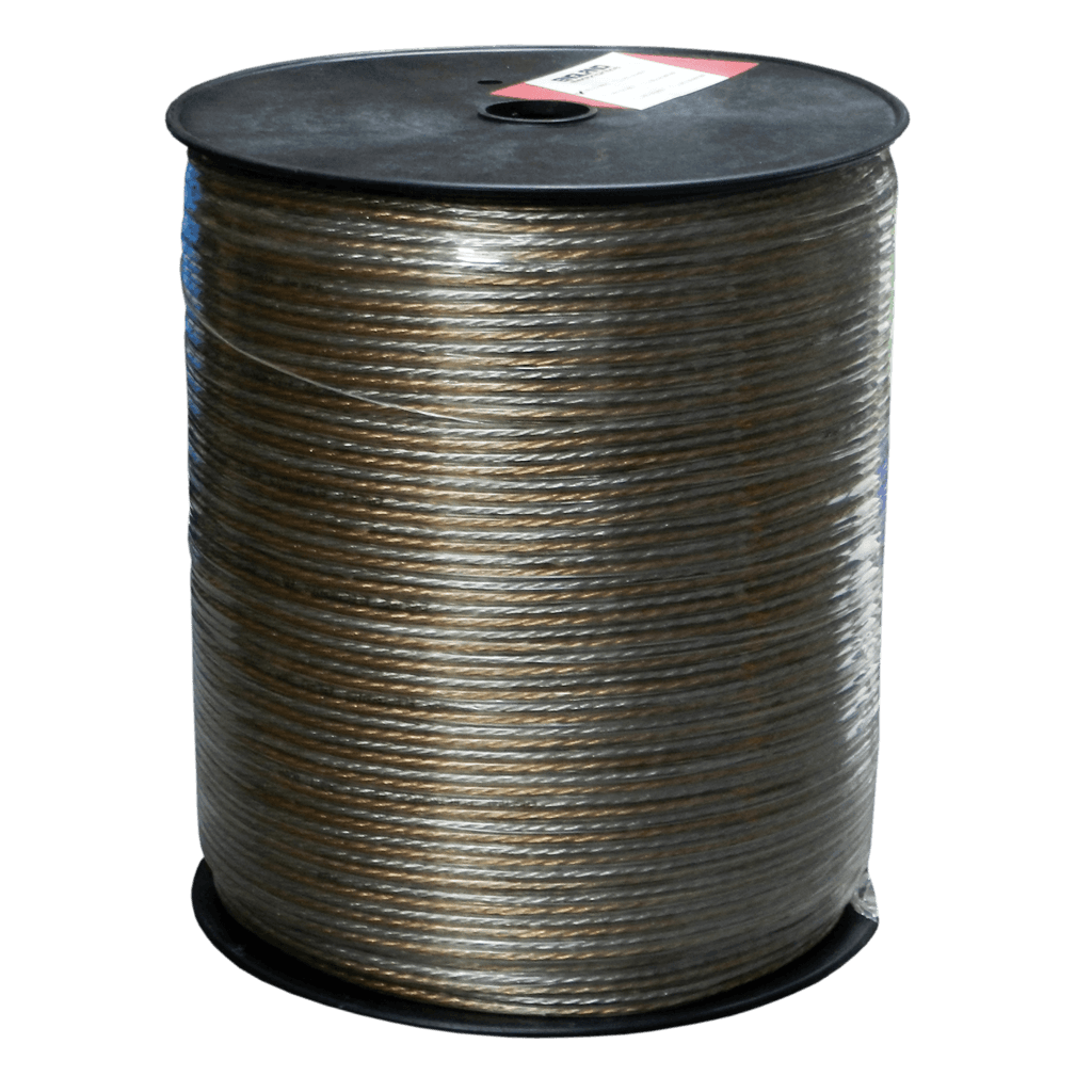 CABLE TRANSPARENTE PARA PARLANTE, CALIBRE 12, 305 MTS, CCA