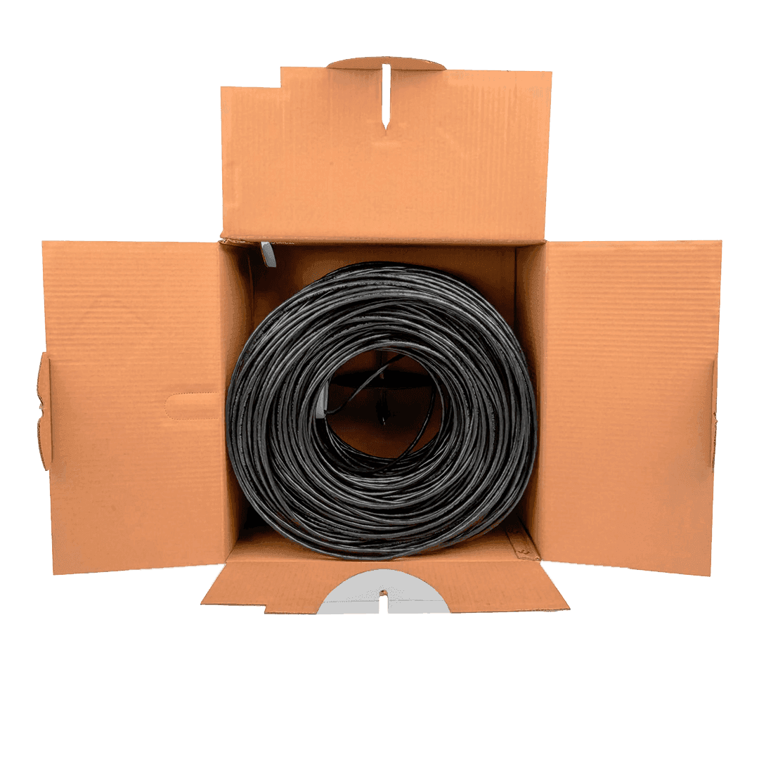 CABLE UTP CAT6, 23 AWG, 305 MTS, CU 100%, 4 PARES, BLACK JACKET, OUTDOOR - Miniatura 6