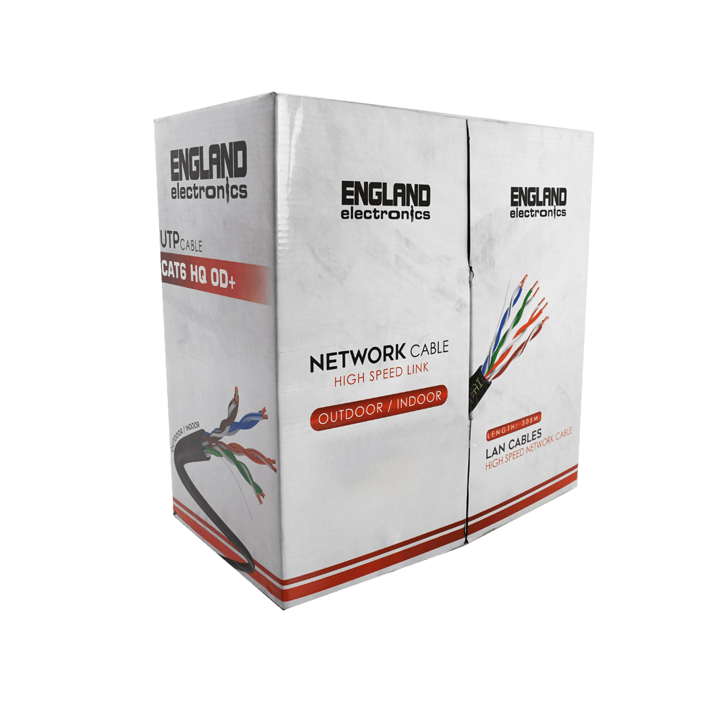 CABLE UTP CAT6, 23AWG, 305 MTS, CU 40%, 4 PARES, BLACK JACKET, OUTDOOR