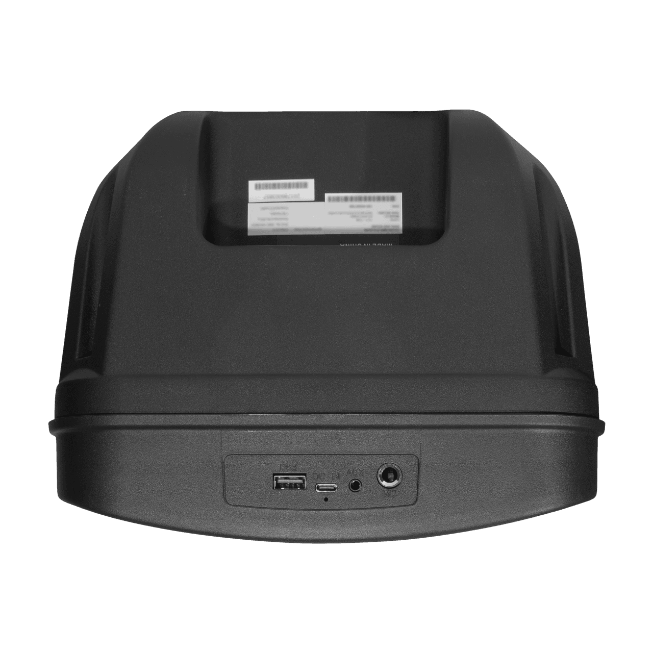 CAJA AMPLIFICADA CON BATERIA 8 PULG., 12.000W PMOP, REPRODUCTOR ANALOGICO DIGITAL, ENTRADA MIC 1/4, 3.5MM , EFECTO ECO, BASS & TREBLE, LUZ LED RGB, INCLUYE UN MICROFONO - Miniatura 3