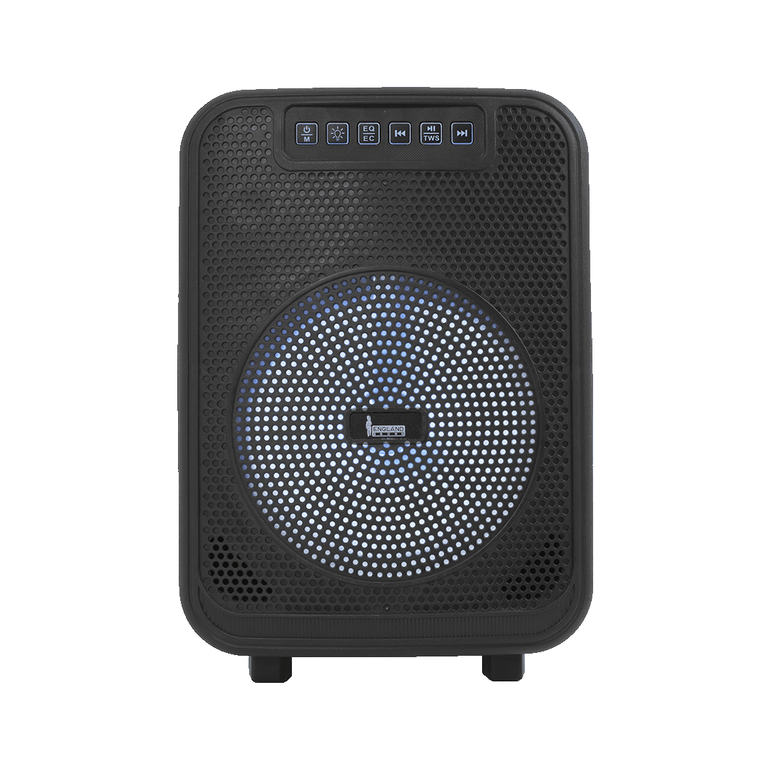 CAJA AMPLIFICADA CON BATERIA 6.5 PULG., 10.000W PMOP, REPRODUCTOR ANALOGICO DIGITAL, ENTRADA MIC 1/4, 3.5MM , EFECTO ECO, LUZ LED RGB, INCLUYE UN MICROFONO - Miniatura 2