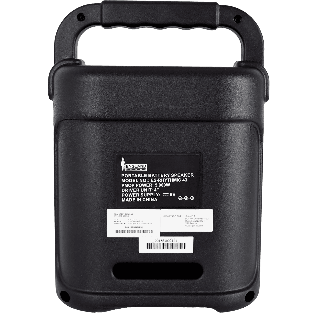 CAJA AMPLIFICADA CON BATERIA 4 PULG. CON BATERIA, REPRODUCTOR ANALOGICO DIGITAL, 5.000W PMOP, ENTRADA 3.5MM, LUZ LED RGB - Miniatura 5