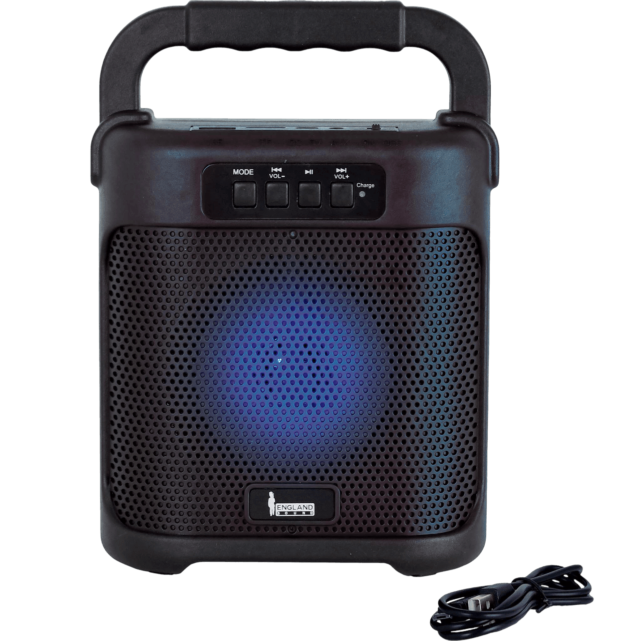 CAJA AMPLIFICADA CON BATERIA 4 PULG. CON BATERIA, REPRODUCTOR ANALOGICO DIGITAL, 5.000W PMOP, ENTRADA 3.5MM, LUZ LED RGB - Miniatura 2