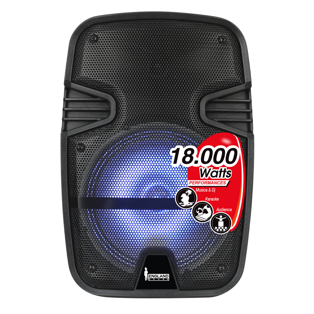 CAJA AMPLIFICADA CON BATERIA 8 PULG., 18.000W PMOP, BT, USB, MICRO SD - Miniatura 2