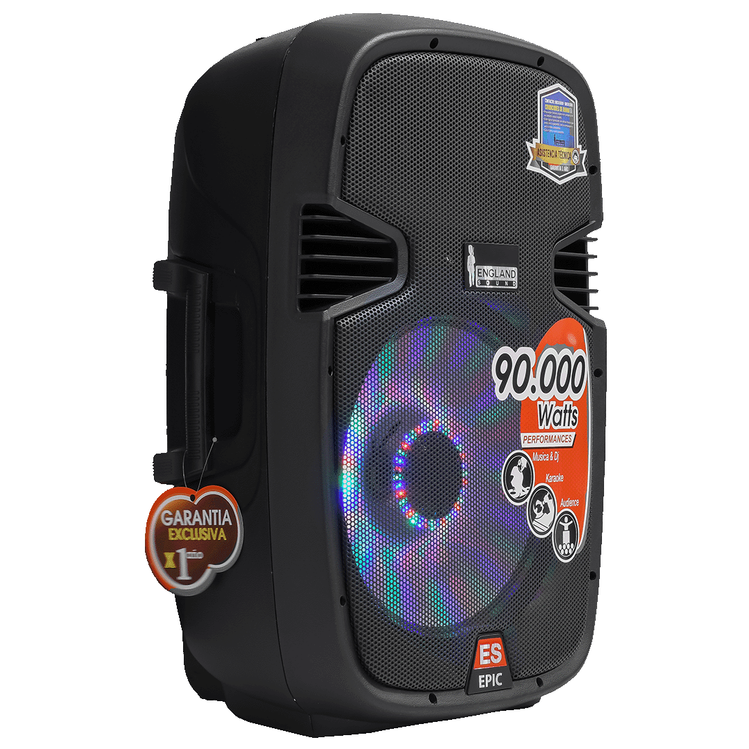 CAJA AMPLIFICADA 15 PULG., 180.000W PMOP,  1 MIC 1/4 Y XLR, BASS & TREBLE, ENTRADA  XLR, RCA, SALIDA XLRS Y SPEAKON INCLUYE MICROFONO Y PEDESTAL - Miniatura 5