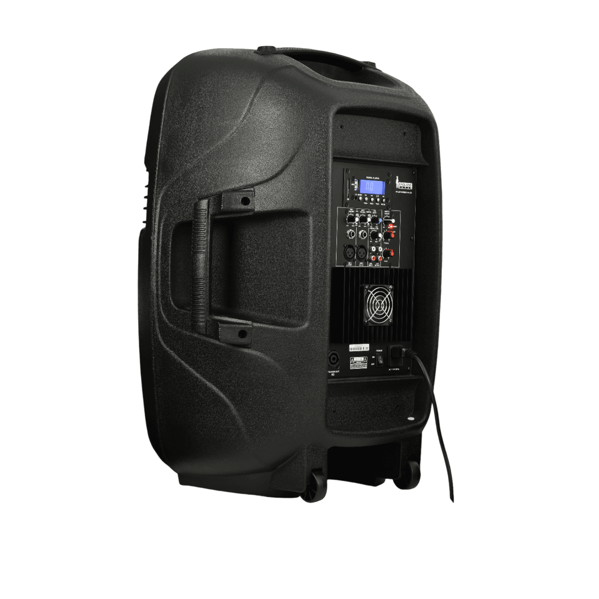 CAJA AMPLIFICADA 15 PULG., 160.000W PMOP,  1 MIC 1/4 Y XLR, BASS & TREBLE, ENTRADA  XLR, RCA, SALIDA XLRS Y SPEAKON INCLUYE MICROFONO Y PEDESTAL - Miniatura 3