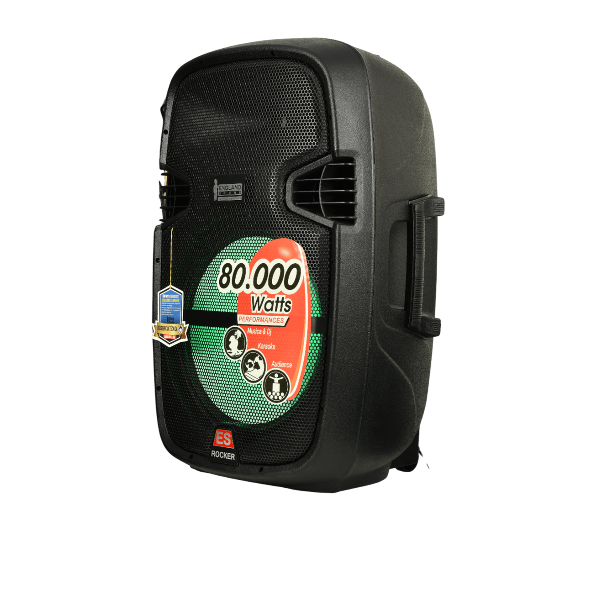 CAJA AMPLIFICADA 15 PULG., 160.000W PMOP,  1 MIC 1/4 Y XLR, BASS & TREBLE, ENTRADA  XLR, RCA, SALIDA XLRS Y SPEAKON INCLUYE MICROFONO Y PEDESTAL - Miniatura 5