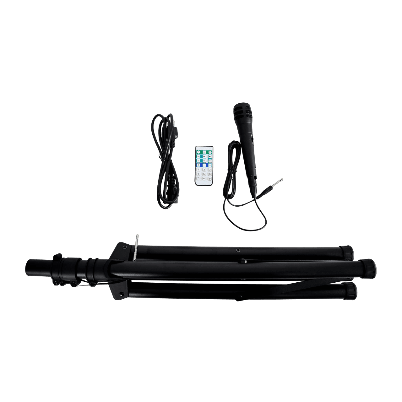 CAJA AMPLIFICADA 15 PULG., 95.000W PMOP, 1 MIC 1/4 Y XLR, EQ 5 BANDAS, ENTRADA  XLR, RCA, SALIDA XLRS Y SPEAKON INCLUYE MICROFONO Y PEDESTAL - Miniatura 5