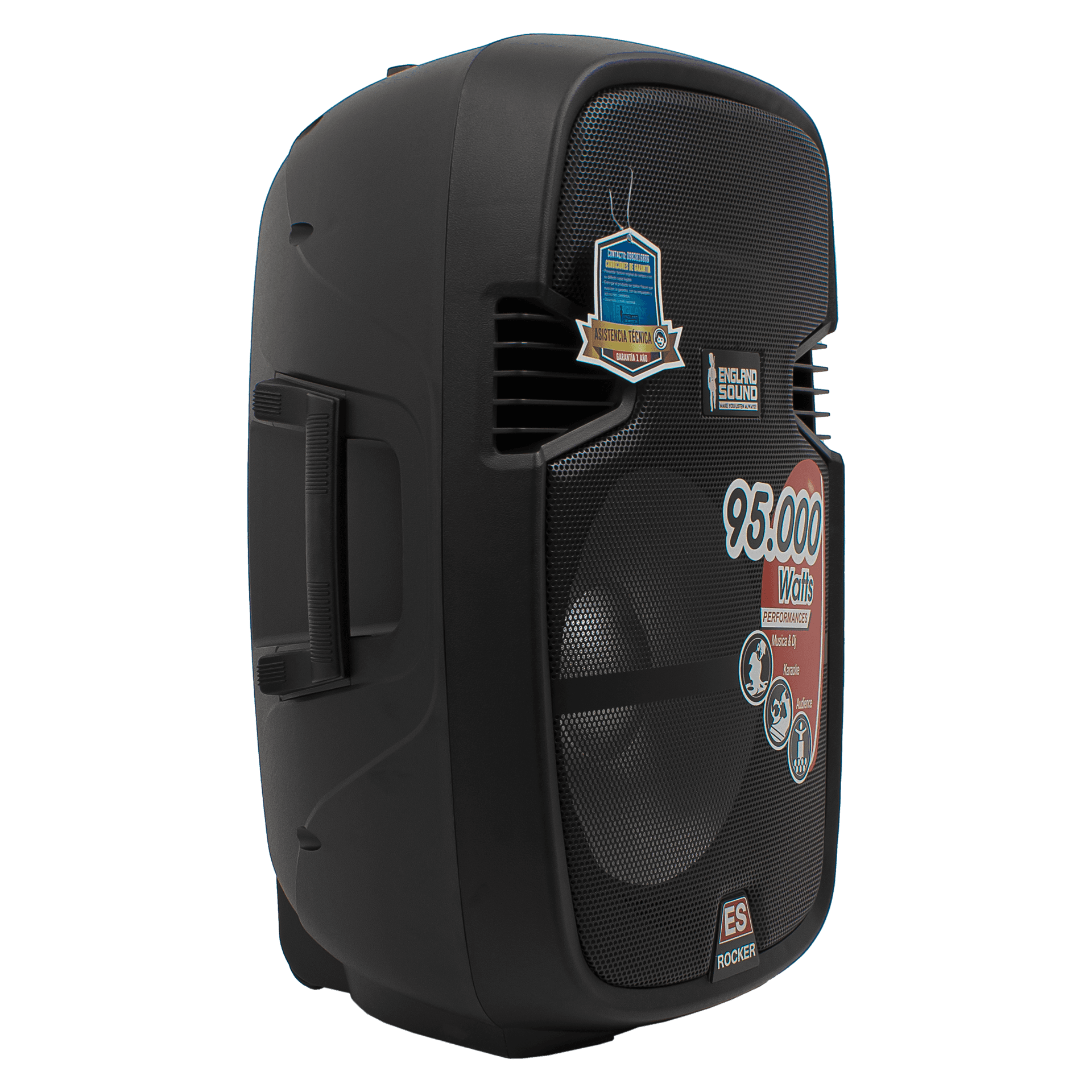 CAJA AMPLIFICADA 15 PULG., 250.000W PMOP, 1 MIC 1/4 Y XLR, EQ 5 BANDAS, ENTRADA  XLR, RCA, SALIDA XLRS Y SPEAKON INCLUYE MICROFONO Y PEDESTAL - Miniatura 11