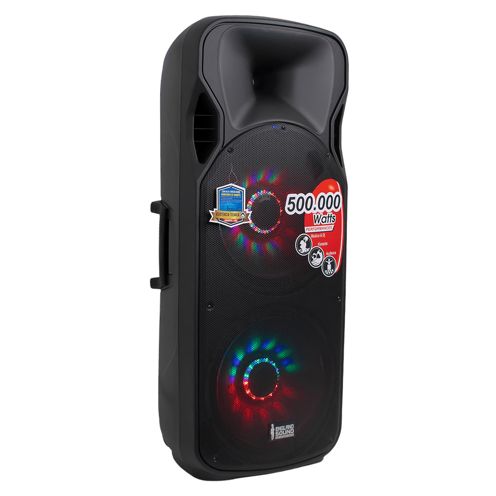 CAJA AMPLIFICADA 2X15 PULG., 800.000W PMOP, 2 MIC 1/4 Y XLR, EQ 5 BANDAS, ENTRADA  XLR, RCA, SALIDA XLRS Y SPEAKON INCLUYE MICROFONO - Miniatura 4