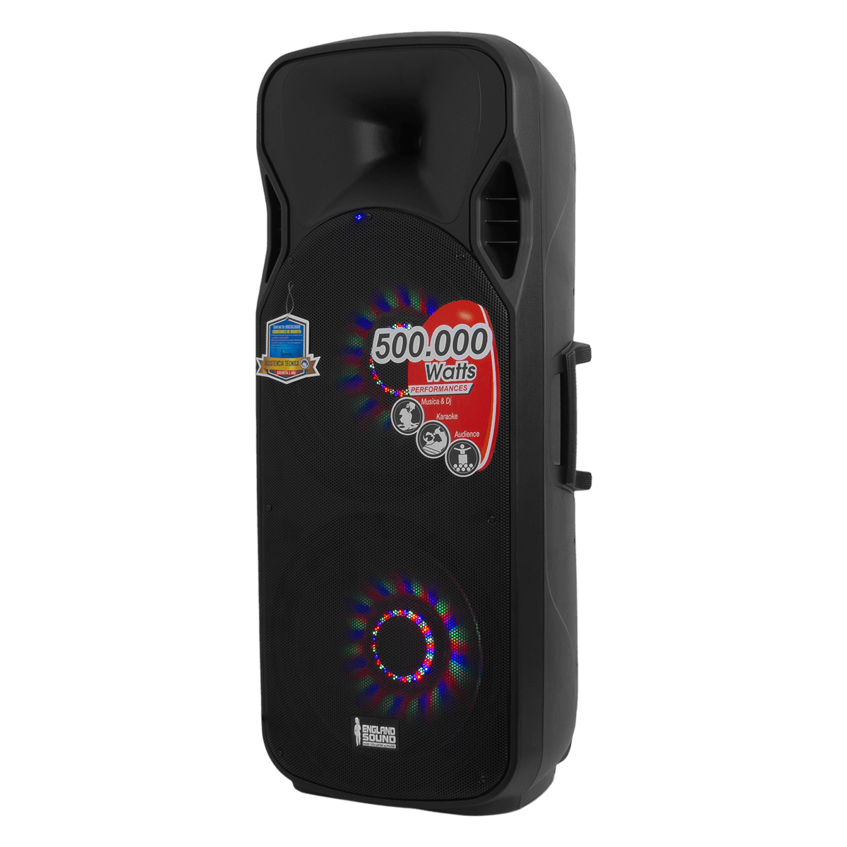 CAJA AMPLIFICADA 2X15 PULG., 800.000W PMOP, 2 MIC 1/4 Y XLR, EQ 5 BANDAS, ENTRADA  XLR, RCA, SALIDA XLRS Y SPEAKON INCLUYE MICROFONO - Miniatura 5