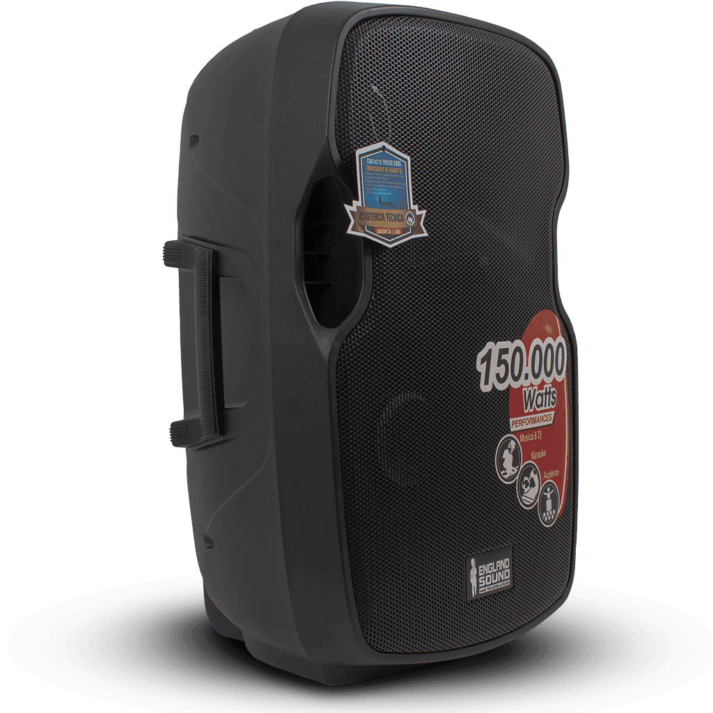 CAJA AMPLIFICADA 15 PULG., 150.000W PMOP, 2 MIC 1/4 Y XLR, EQ 5 BANDAS, ENTRADA  XLR, RCA, SALIDA XLRS Y SPEAKON INCLUYE MICROFONO Y PEDESTAL - Miniatura 4