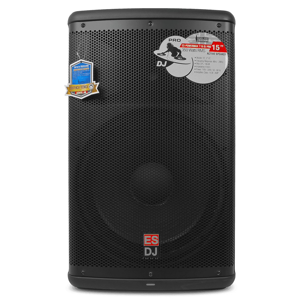 CAJA AMPLIFICADA 15 PULG., 350W RMS, 2 ENTRADAS JACK COMBO, SALIDA XLR, DSP, CLASE D - Miniatura 2