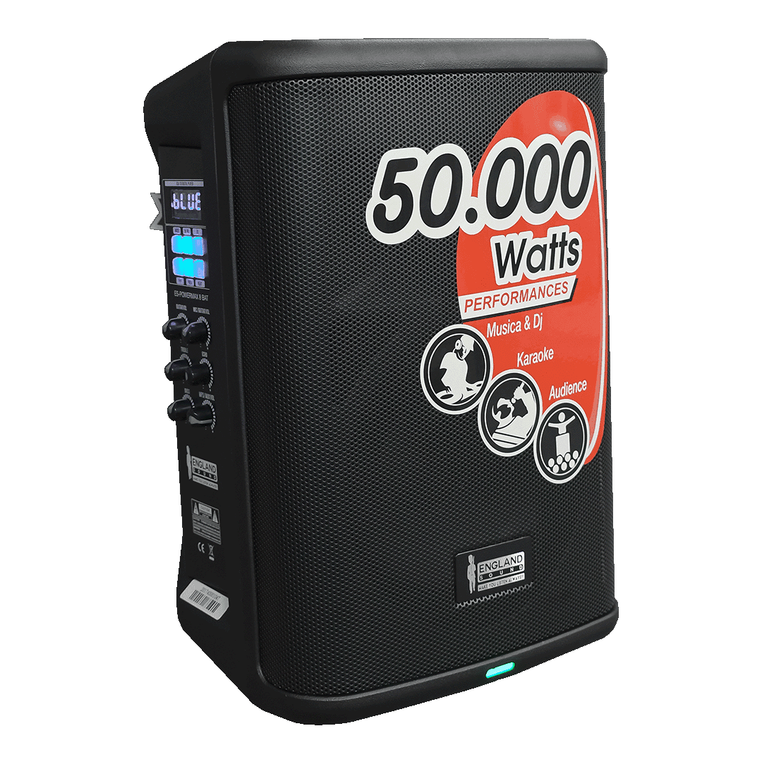 CAJA AMPLIFICADA 8 PULG., 100W RMS, REPRODUCTOR ANALOGICO DIGITAL,ENTRADA JACK 1/4, 3.5MM, EQ BASS & TREBLE, BATERIA  12V 4.5A - Miniatura 4