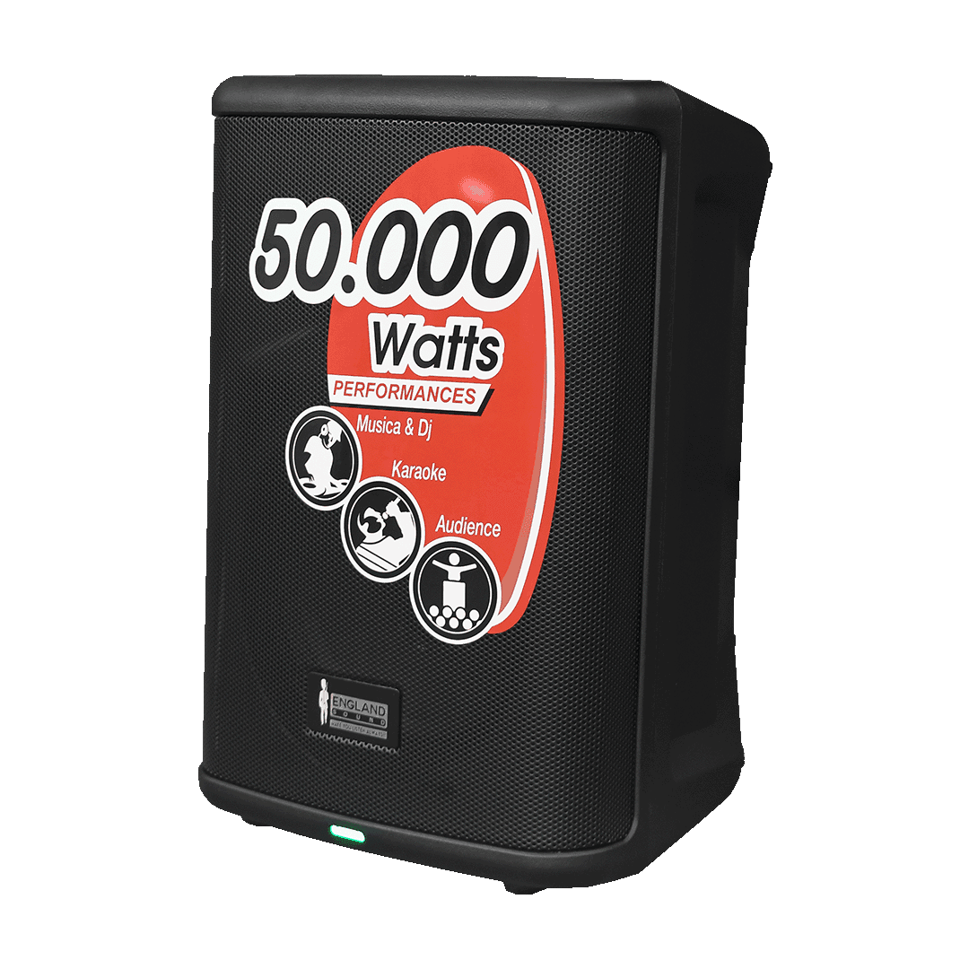 CAJA AMPLIFICADA 8 PULG., 100W RMS, REPRODUCTOR ANALOGICO DIGITAL,ENTRADA JACK 1/4, 3.5MM, EQ BASS & TREBLE, BATERIA  12V 4.5A - Miniatura 5