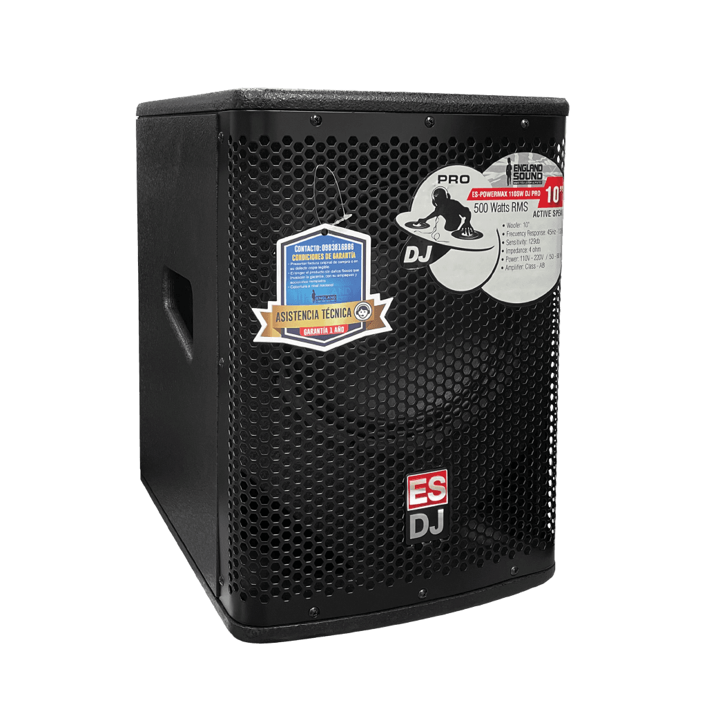 SUB-BAJO AMPLIFICADO 10 PULG., 250W RMS, 126DB SPL