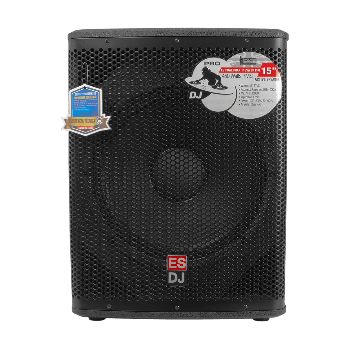 SUB-BAJO AMPLIFICADO 15 PULG., 450W RMS, 130DB SPL - Miniatura 2