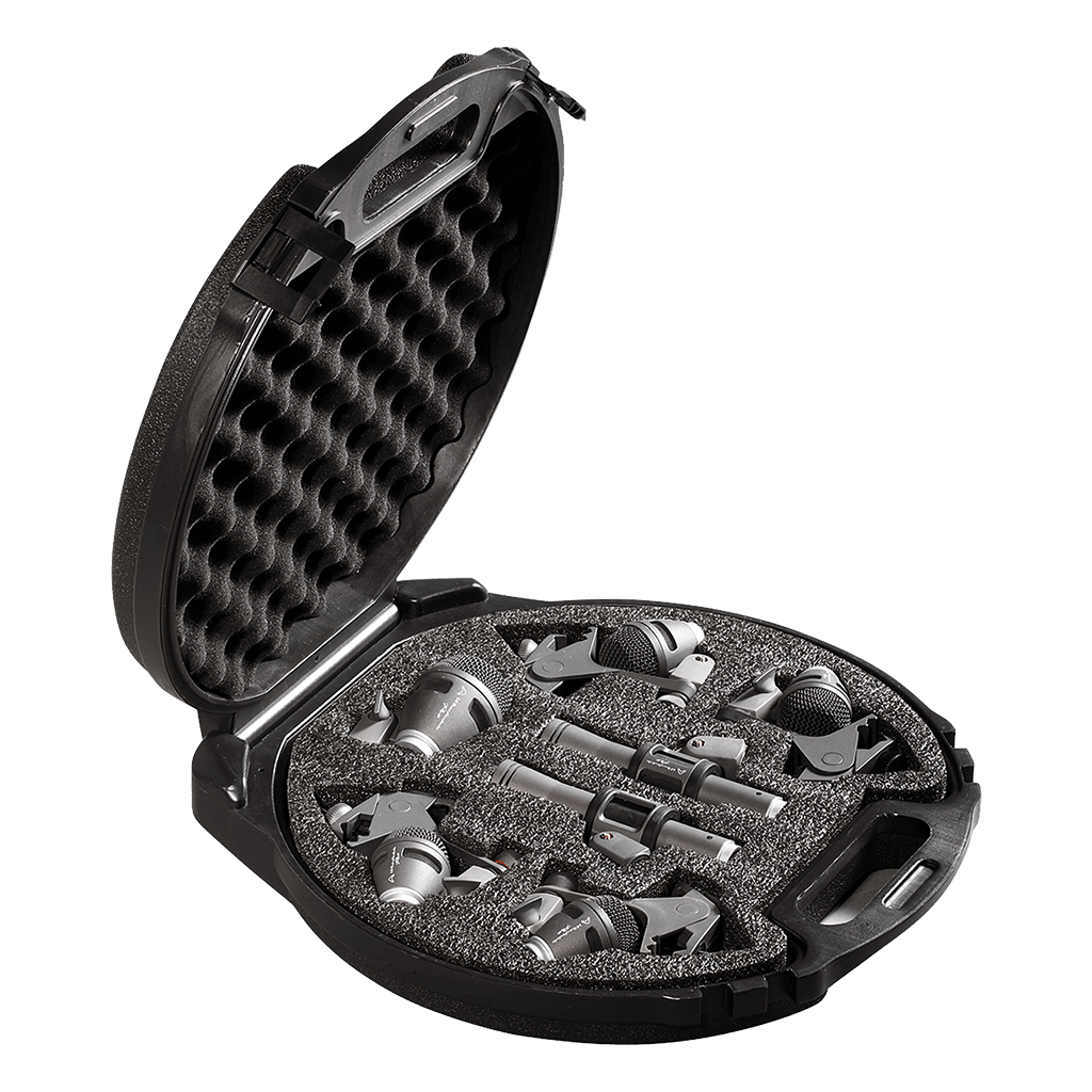 SET DE MICROFONOS PARA BATERIAS ACUSTICAS, 7 PIEZAS