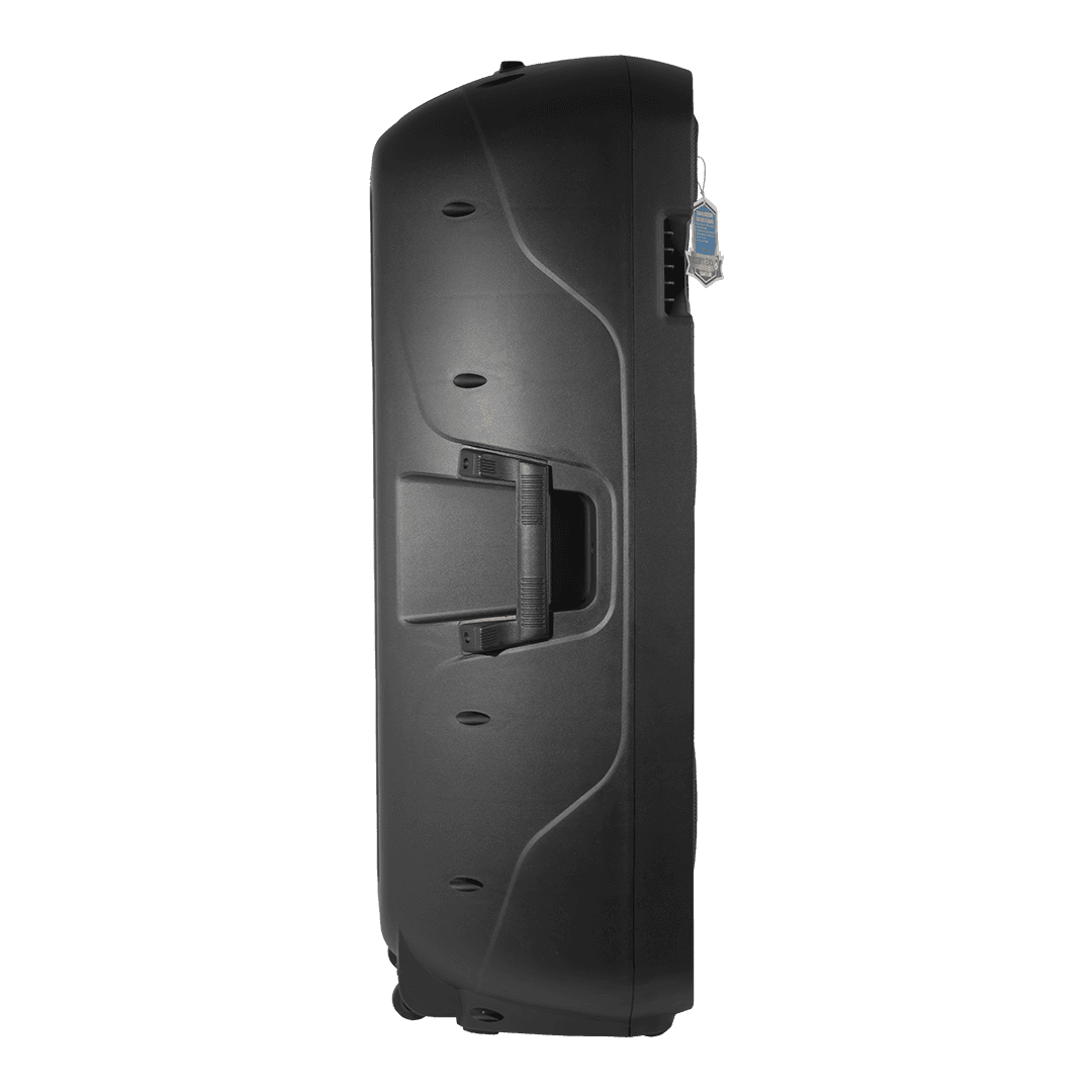 CAJA AMPLIFICADA 2X15 PULG., 450.000W PMOP, BT, USB, SD, INCLUYE 2 MICROFONOS VHF - Miniatura 4