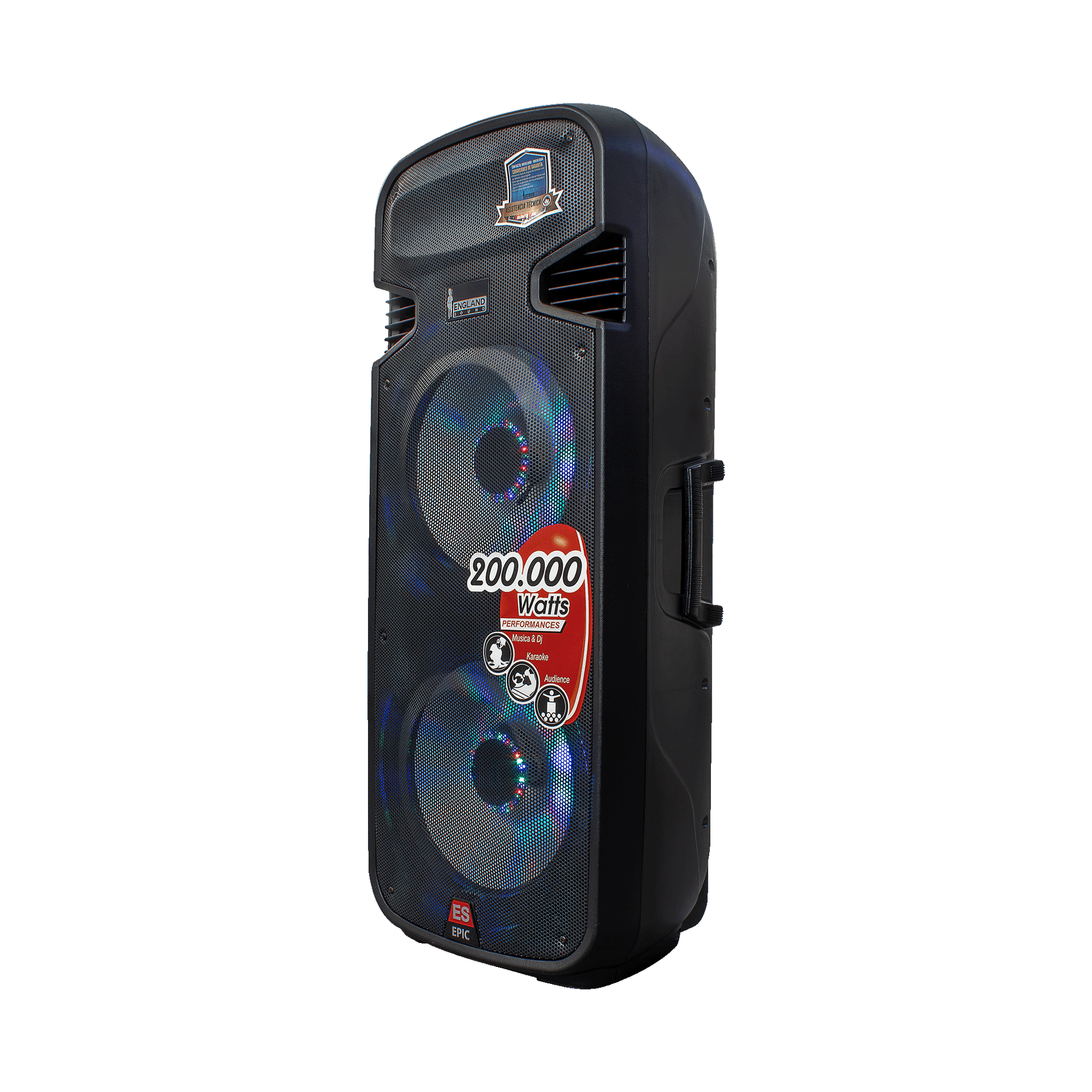 CAJA AMPLIFICADA 2X15 PULG., 400.000W PMOP, 2 MIC 1/4 Y XLR, EQ 5 BANDAS, ENTRADA  XLR, RCA, SALIDA XLRS Y SPEAKON INCLUYE MICROFONO - Miniatura 8