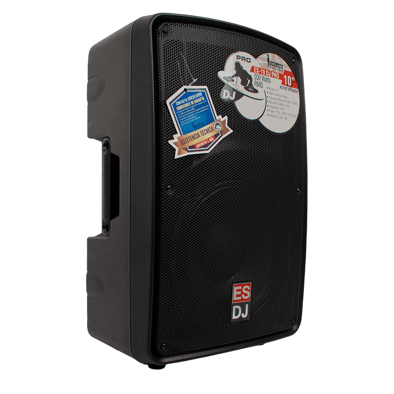 CAJA AMPLIFICADA 10 PULG., 200W RMS, 1 MIC 1/4 Y XLR, BASS & TREBLE, ENTRADA DE LINEA 3.5, XLR, RCA, SALIDA XLRS - Miniatura 4