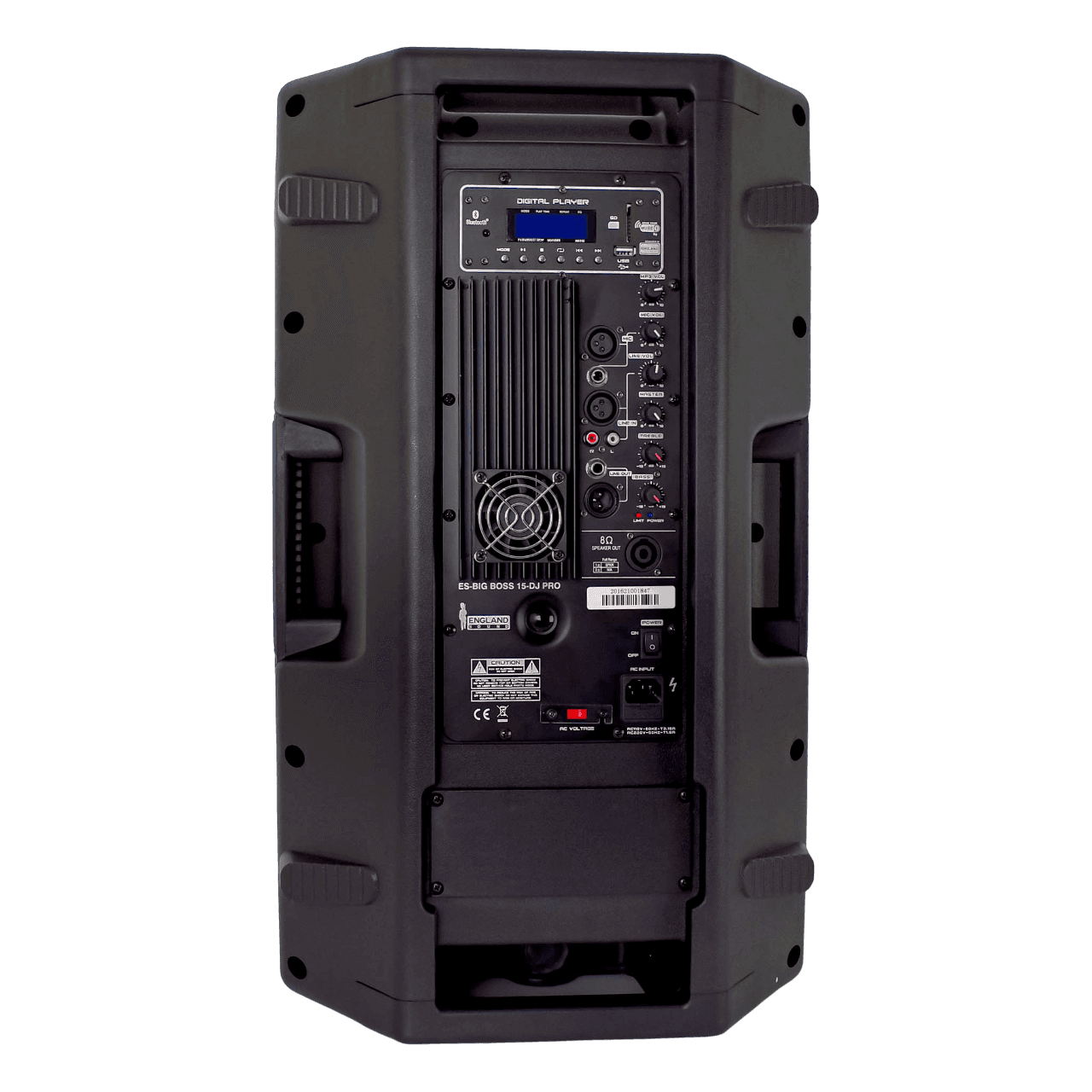 CAJA AMPLIFICADA 15 PULG., 350W RMS, 1 MIC 1/4 Y XLR, BASS & TREBLE, ENTRADA  XLR, RCA, SALIDA XLRS Y SPEAKON INCLUYE MICROFONO - Miniatura 3