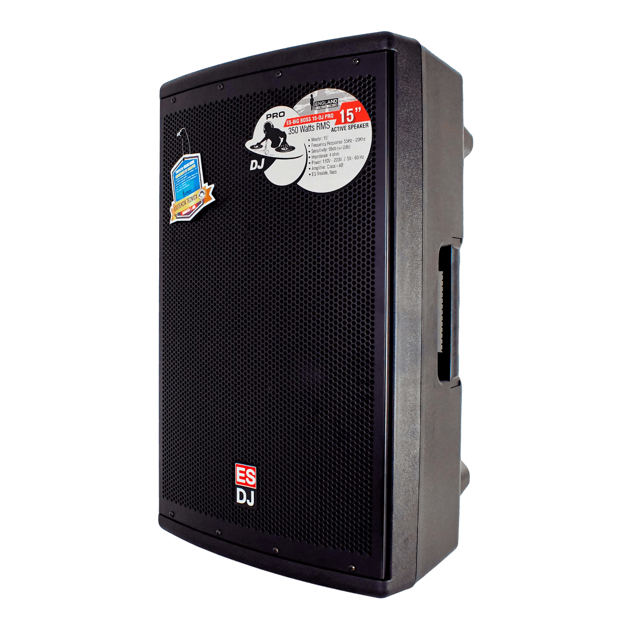 CAJA AMPLIFICADA 15 PULG., 350W RMS, 1 MIC 1/4 Y XLR, BASS & TREBLE, ENTRADA  XLR, RCA, SALIDA XLRS Y SPEAKON INCLUYE MICROFONO - Miniatura 4