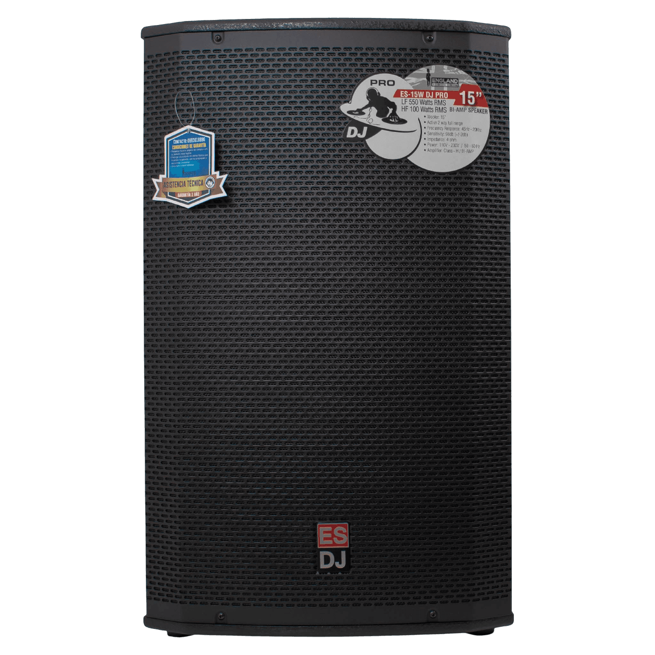 CAJA BI-AMPLIFICADA 15 PULG., 550W RMS LF/100W RMS HF, BT, USB, SD - Miniatura 2