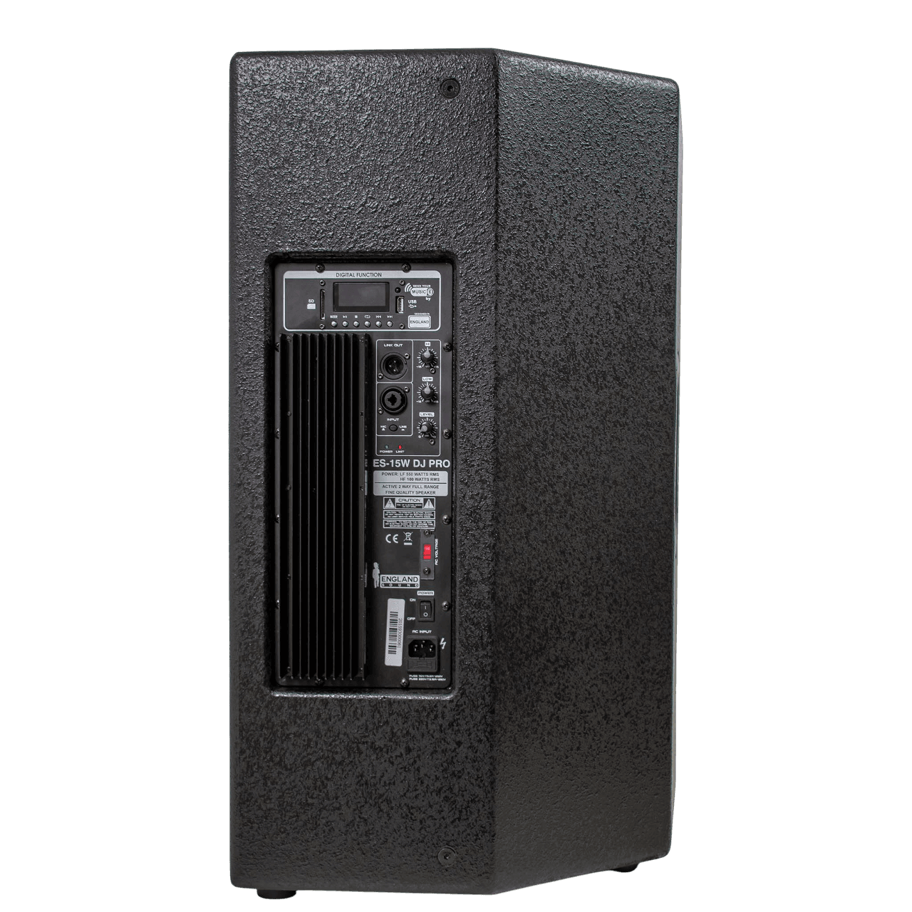 CAJA BI-AMPLIFICADA 15 PULG., 550W RMS LF/100W RMS HF, BT, USB, SD - Miniatura 3