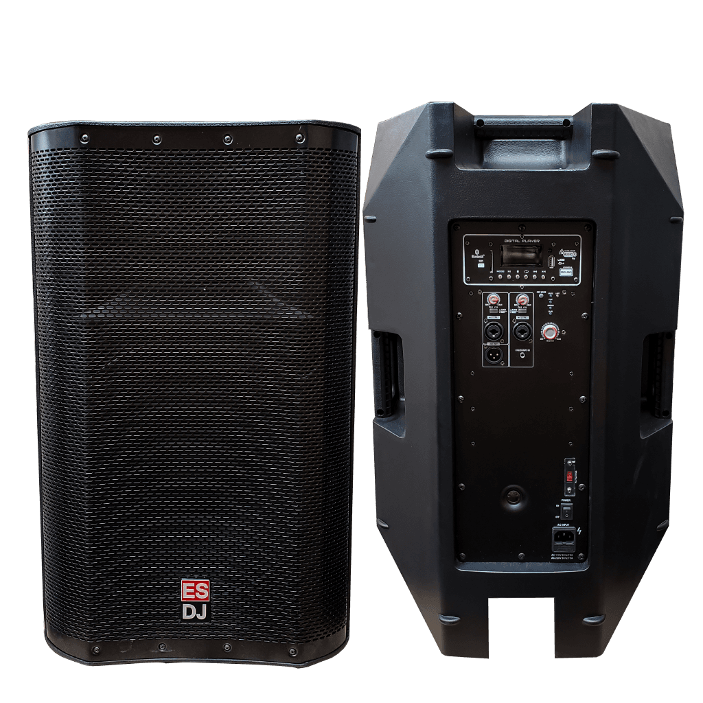 CAJA BI-AMPLIFICADA 15 PULG., 1600W RMS LF/200W RMS HF, BT, TWS, USB, SD, INCLUYE UN MICROFONO