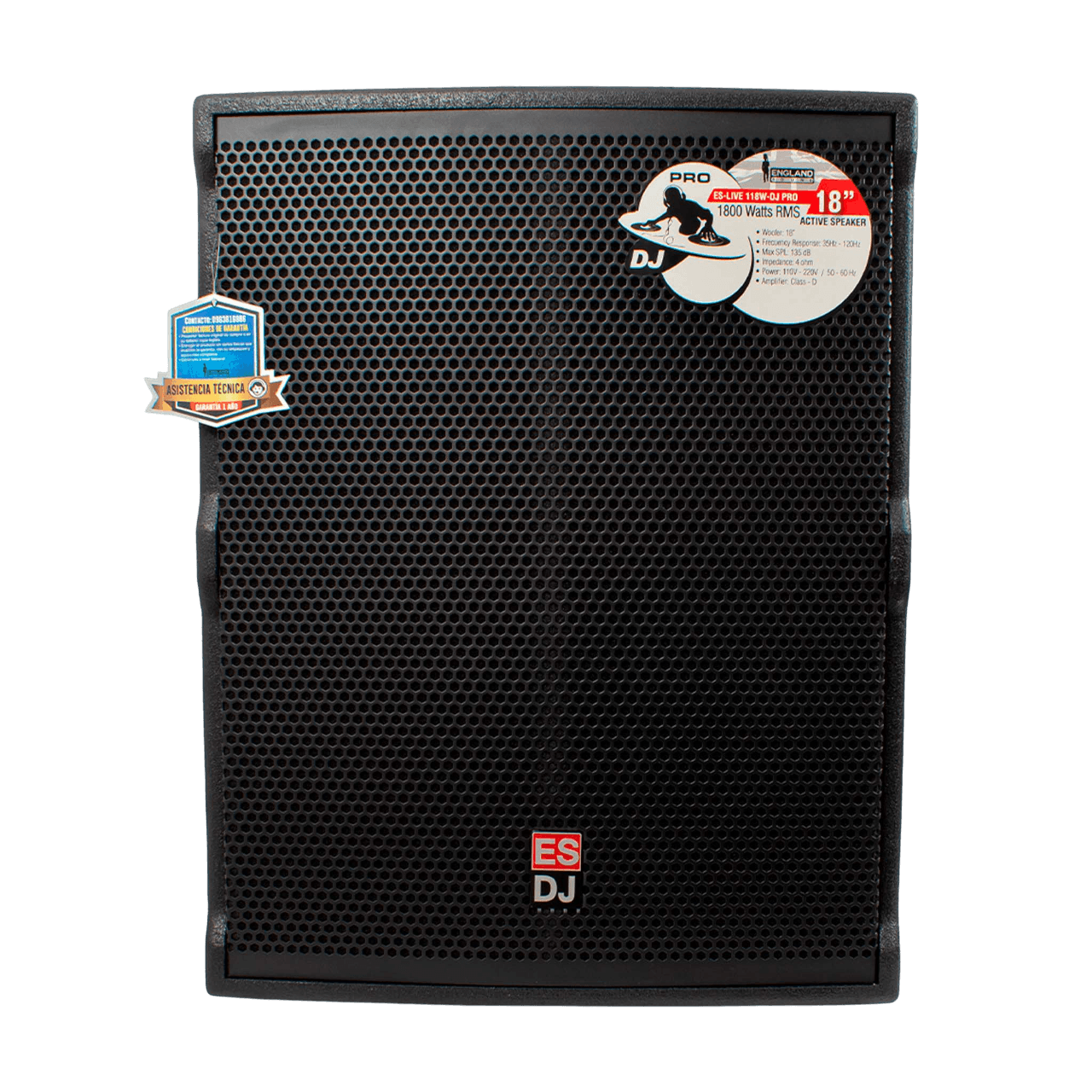 SUB-BAJO AMPLIFICADO 18 PULG., 1800W RMS, DSP - Miniatura 2
