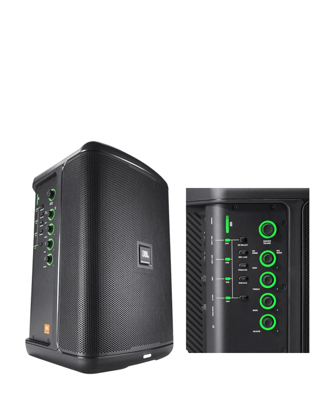 CAJA AMPLIFICADA 8 PULG., 120W RMS, ENTRADa 2 JACK 1/4, 3.5MM, SALIDA JACK 1/4, 2 USB, BATERIA  14.8V 6.3A