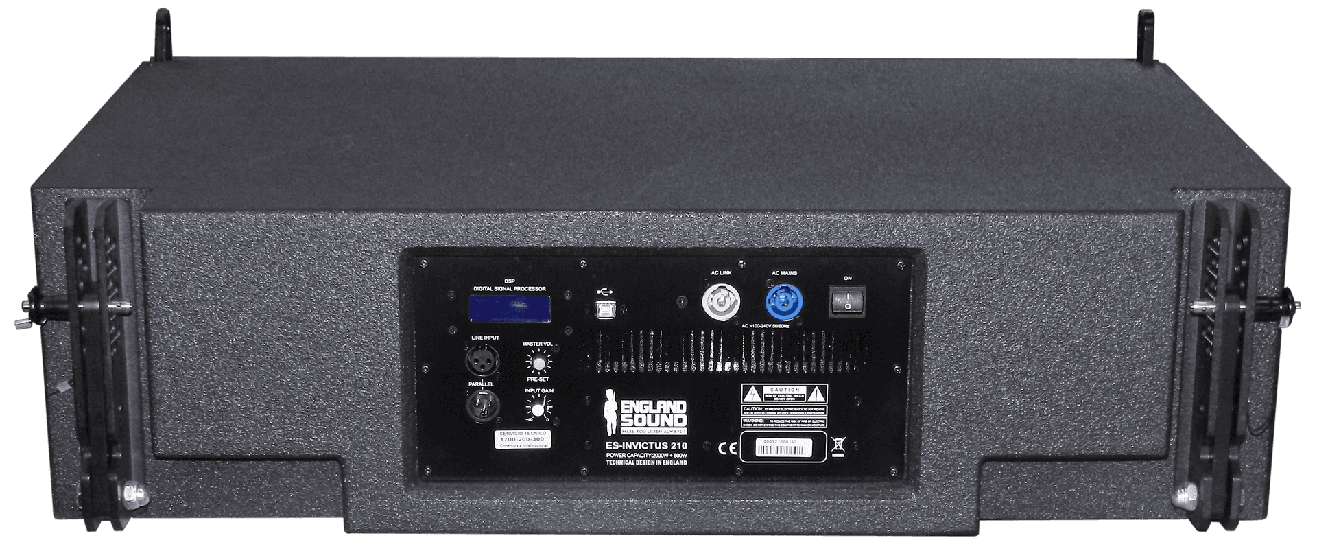 LINE ARRAY BI-AMPLIFICADA 2X10PULG., 1000W MAX LF/150W MAX HF, 136 DB - Miniatura 3